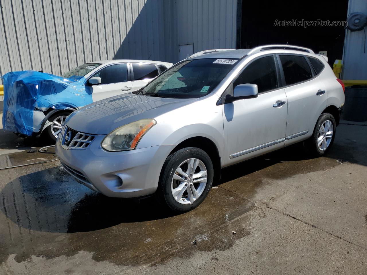 2012 Nissan Rogue S Silver vin: JN8AS5MT4CW250931