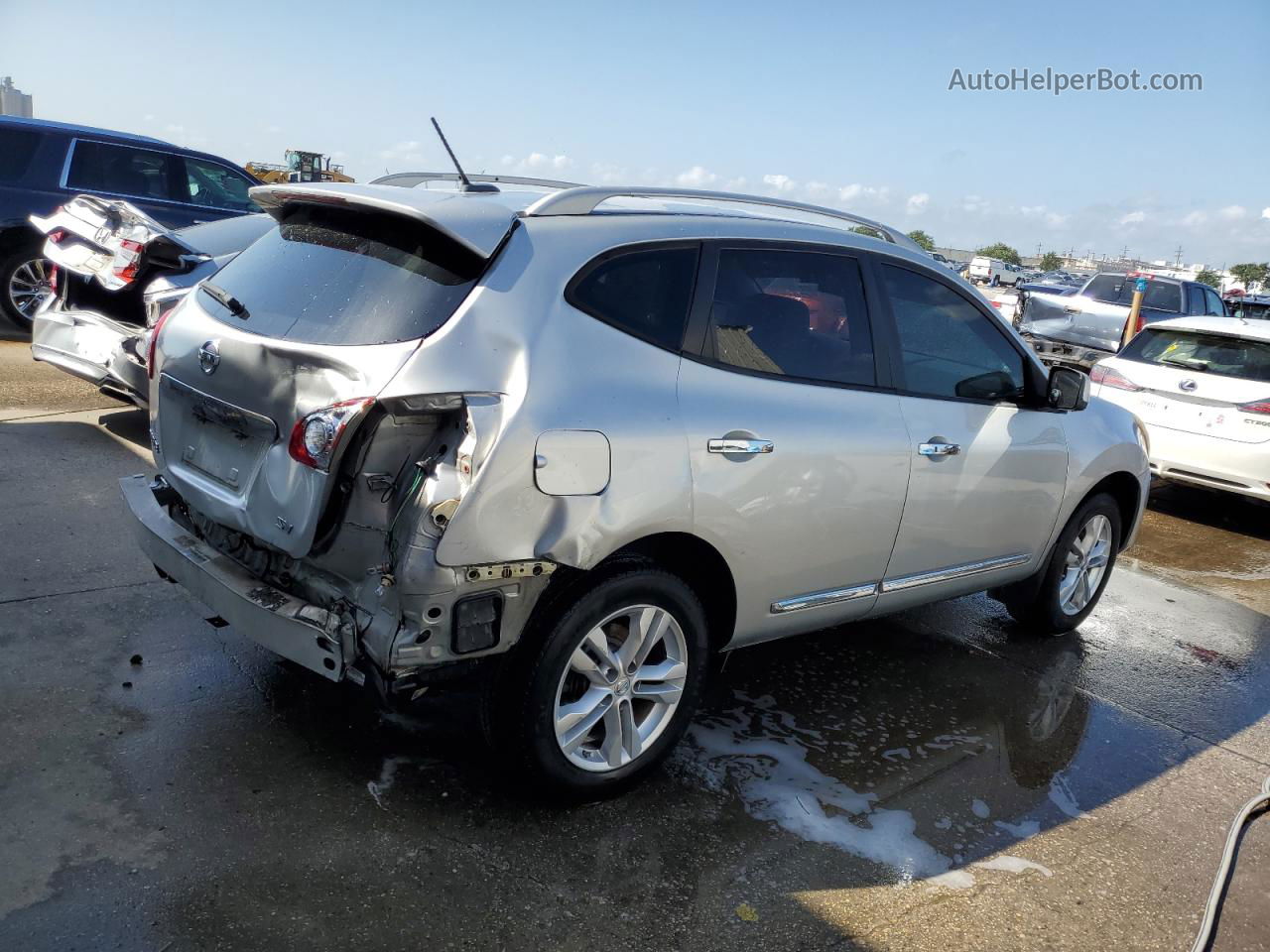 2012 Nissan Rogue S Silver vin: JN8AS5MT4CW250931