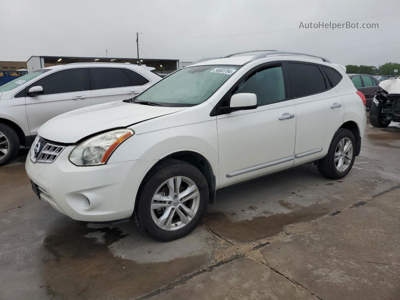 2012 Nissan Rogue S White vin: JN8AS5MT4CW254025