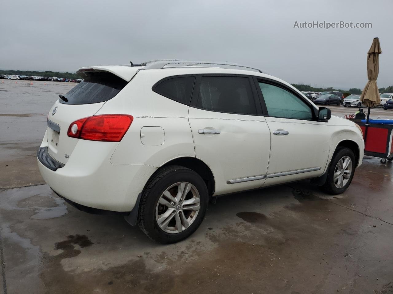 2012 Nissan Rogue S White vin: JN8AS5MT4CW254025