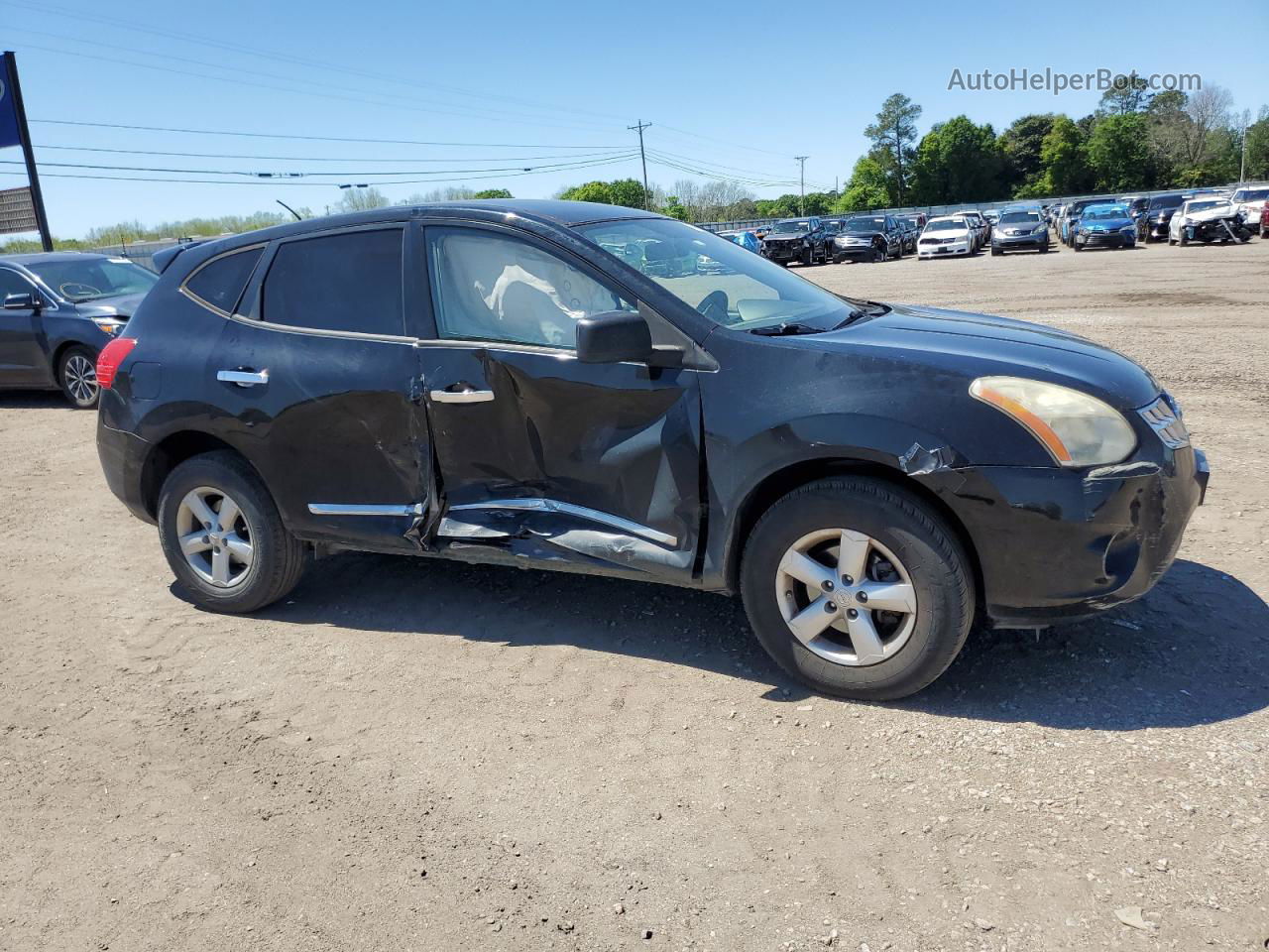 2012 Nissan Rogue S Черный vin: JN8AS5MT4CW266479