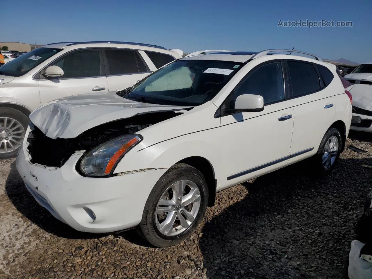 2012 Nissan Rogue S Белый vin: JN8AS5MT4CW266658