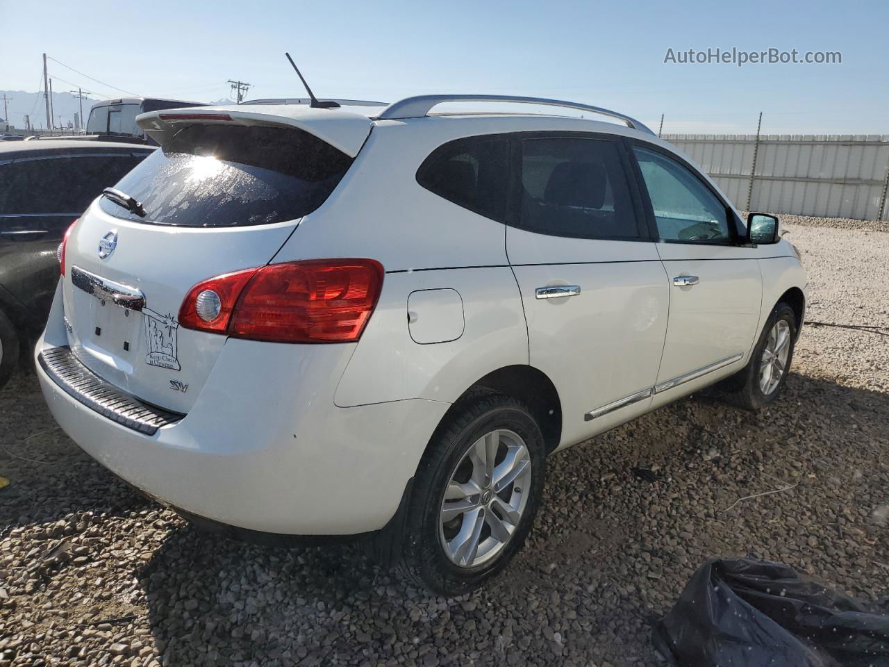 2012 Nissan Rogue S White vin: JN8AS5MT4CW266658