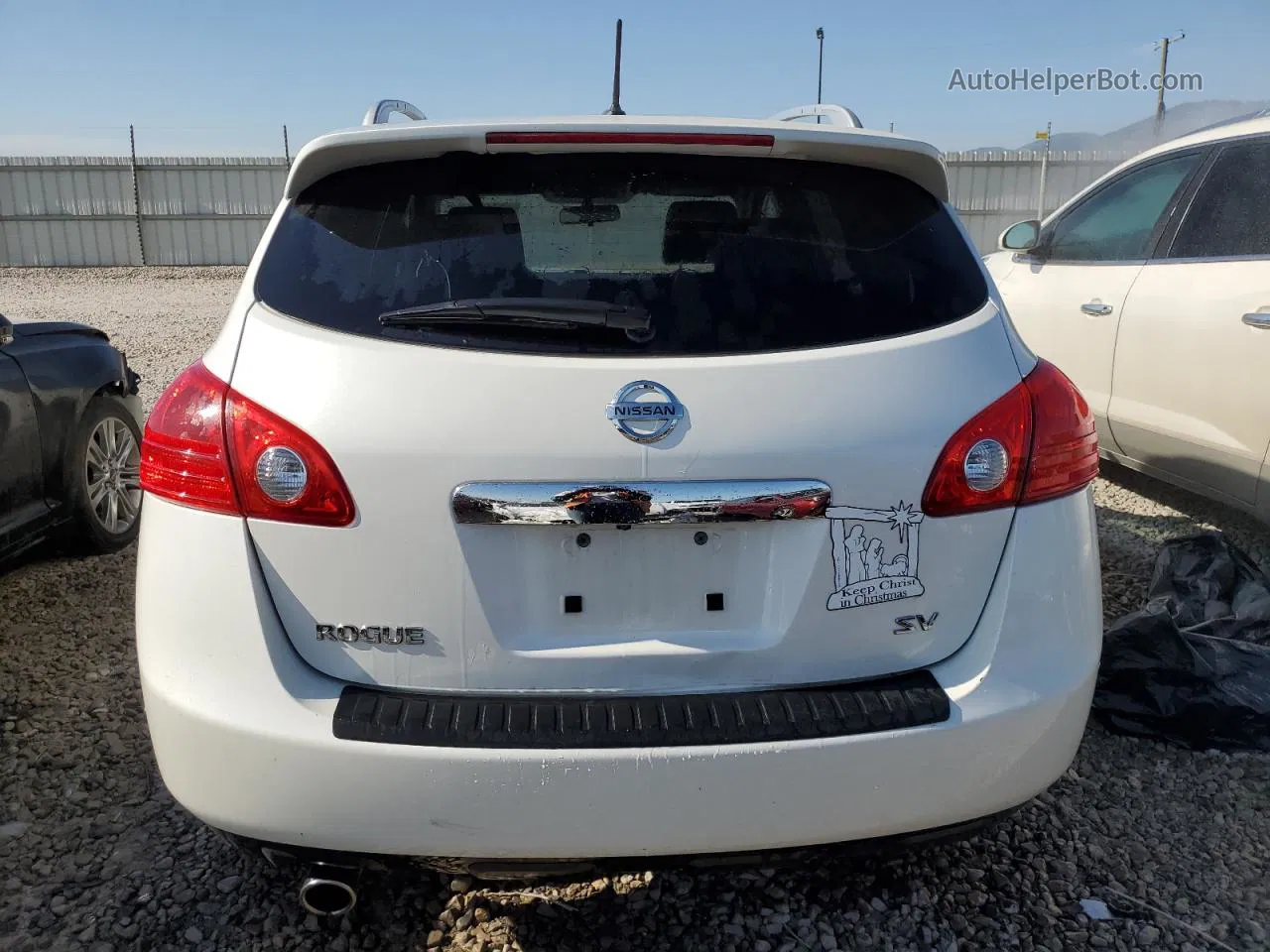 2012 Nissan Rogue S White vin: JN8AS5MT4CW266658