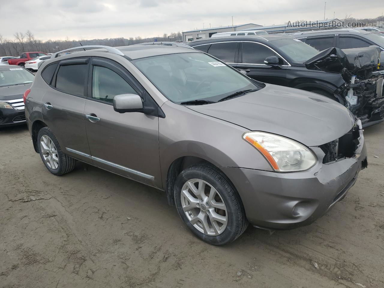 2012 Nissan Rogue S Brown vin: JN8AS5MT4CW267339