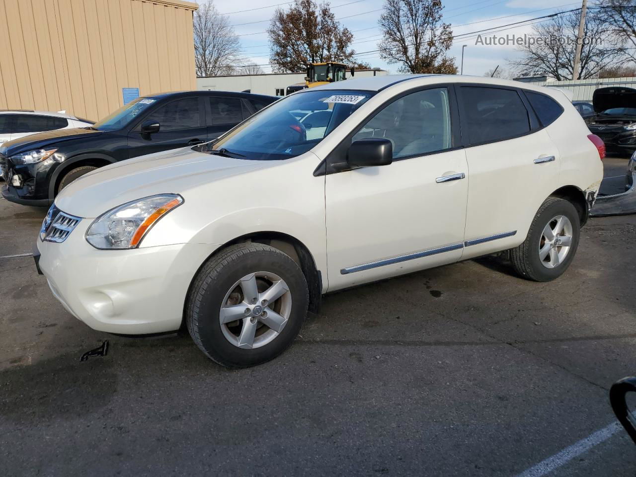 2012 Nissan Rogue S White vin: JN8AS5MT4CW287560