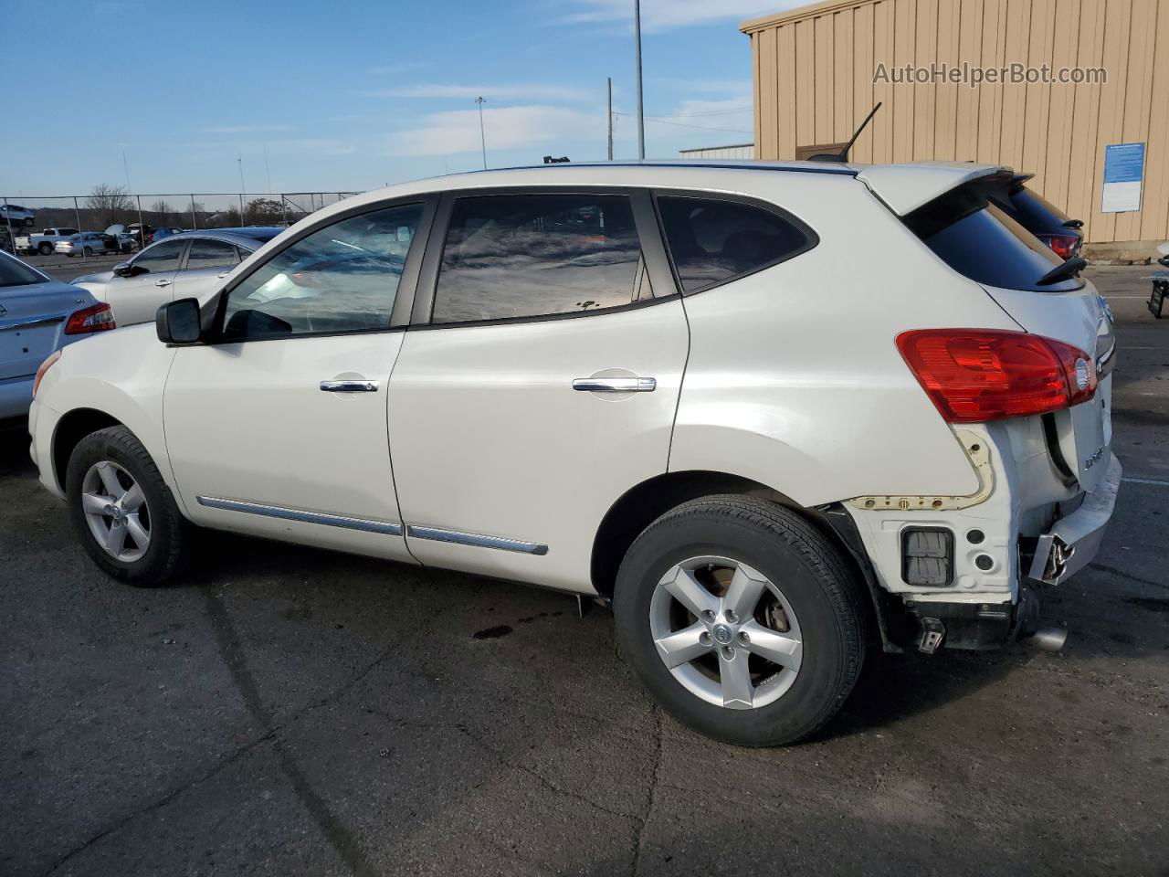 2012 Nissan Rogue S White vin: JN8AS5MT4CW287560