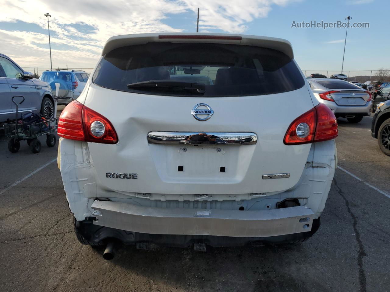 2012 Nissan Rogue S Белый vin: JN8AS5MT4CW287560