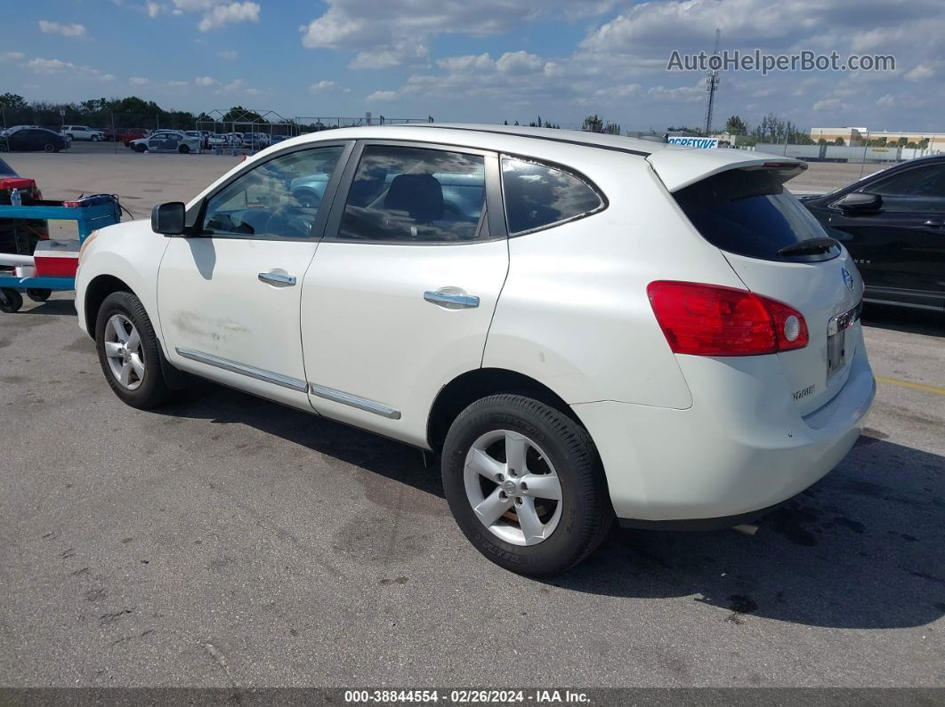 2012 Nissan Rogue S White vin: JN8AS5MT4CW297392