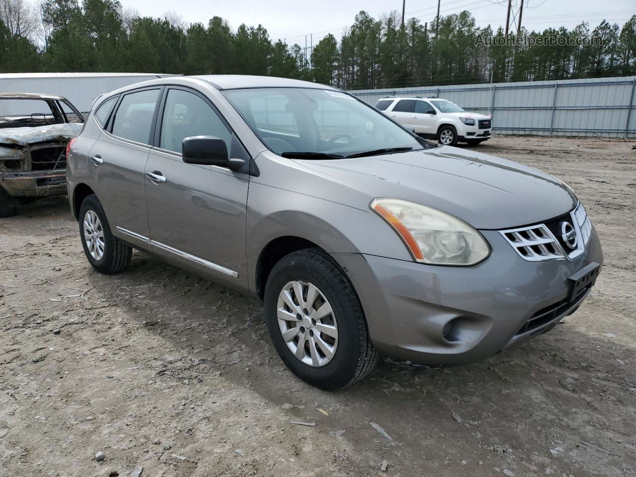 2012 Nissan Rogue S Серый vin: JN8AS5MT5CW270895