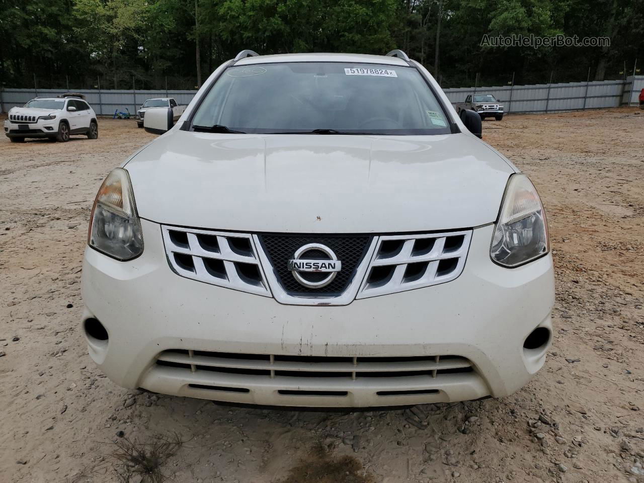 2012 Nissan Rogue S White vin: JN8AS5MT5CW275479