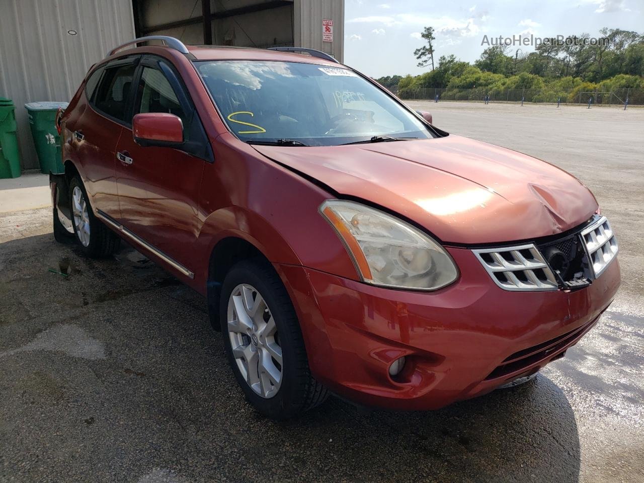 2012 Nissan Rogue S Red vin: JN8AS5MT5CW280925