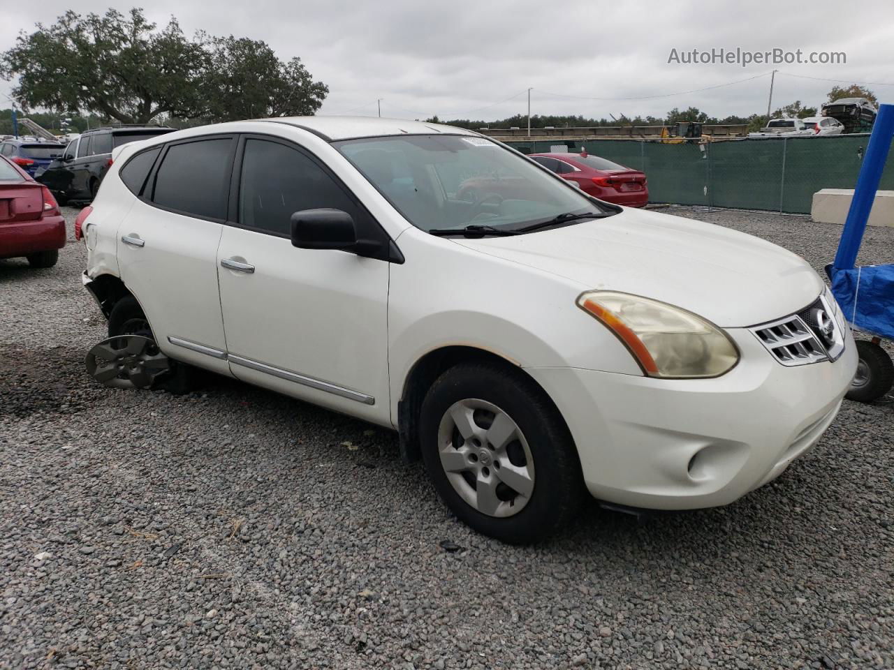 2012 Nissan Rogue S White vin: JN8AS5MT5CW297434