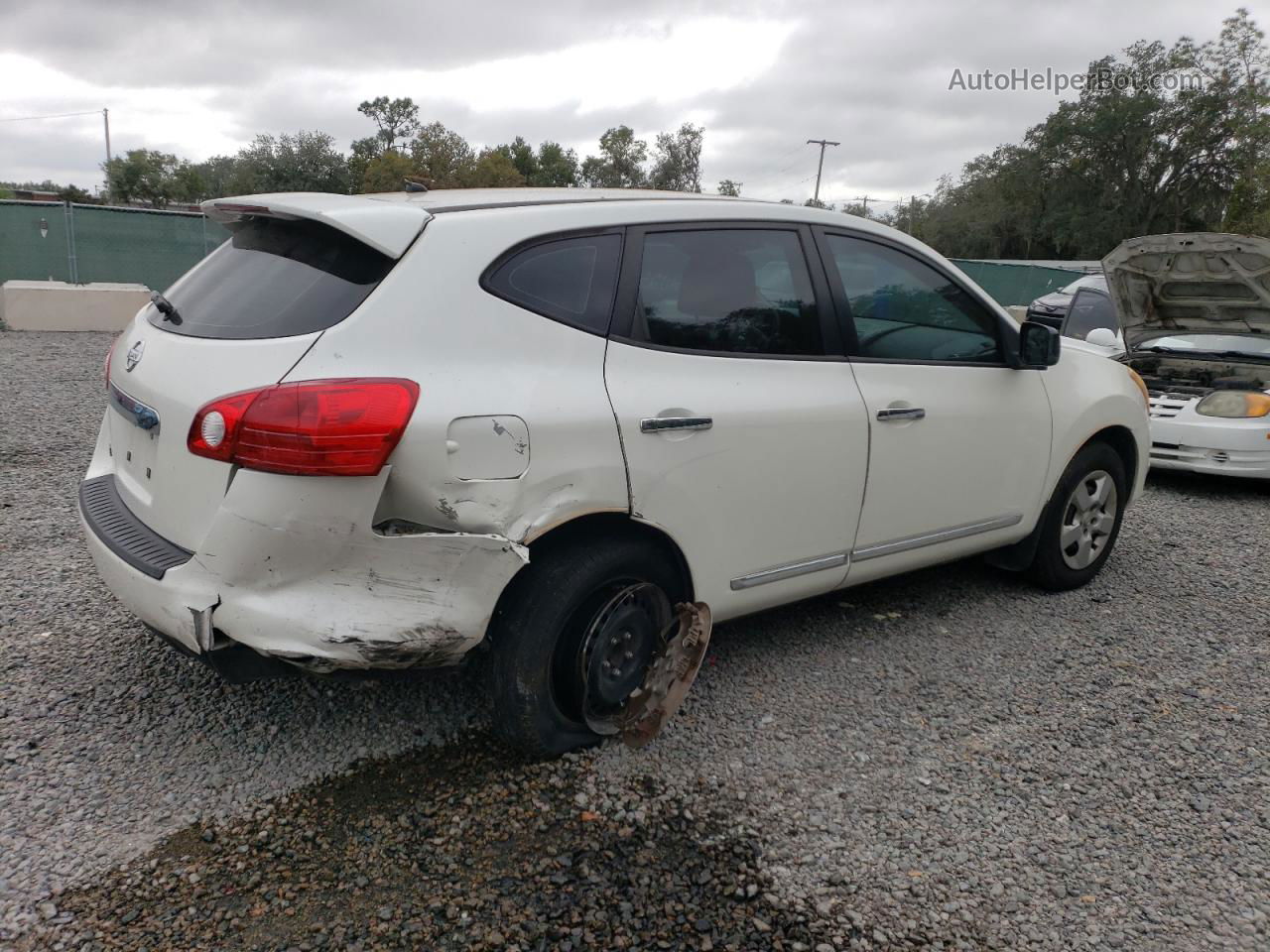 2012 Nissan Rogue S White vin: JN8AS5MT5CW297434