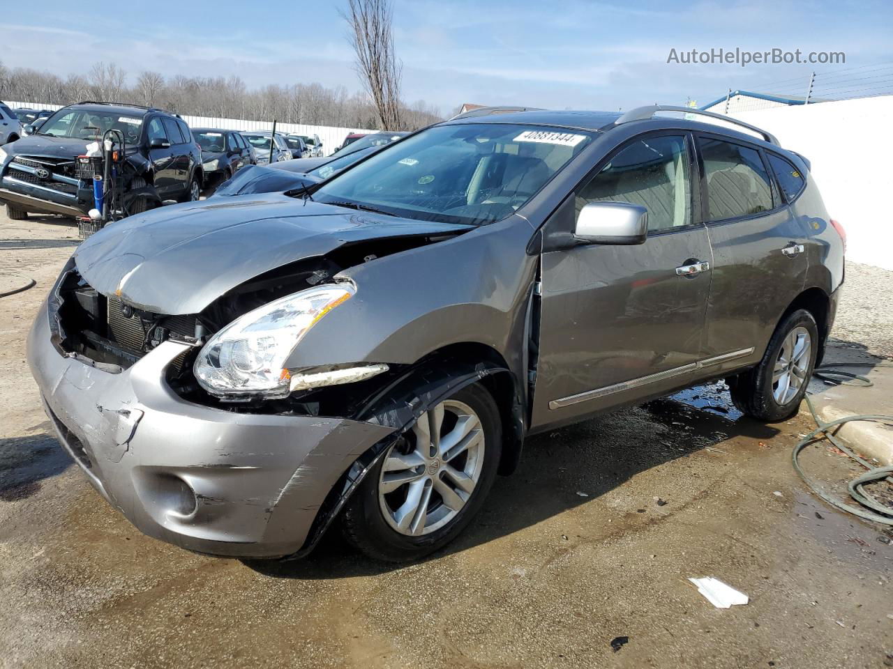 2012 Nissan Rogue S Tan vin: JN8AS5MT5CW608991