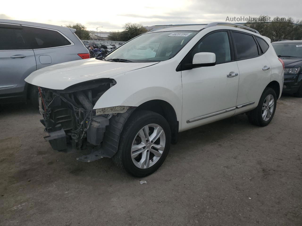 2012 Nissan Rogue S Белый vin: JN8AS5MT6CW254432