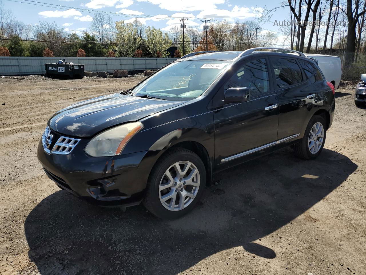 2012 Nissan Rogue S Black vin: JN8AS5MT6CW264510