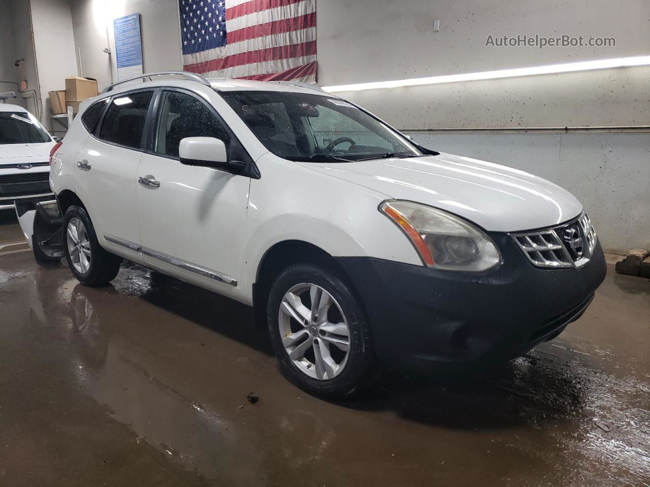 2012 Nissan Rogue S White vin: JN8AS5MT6CW285082