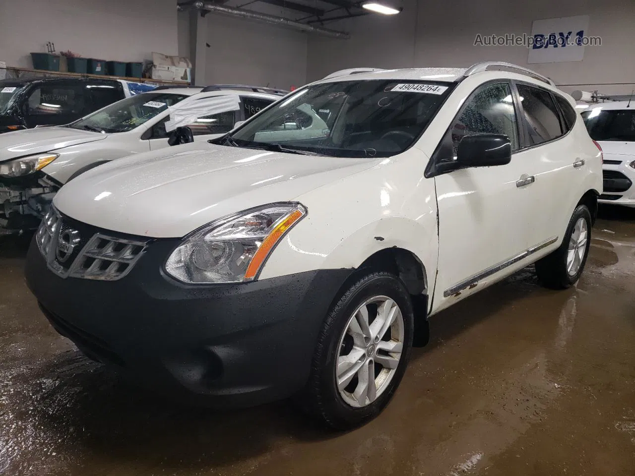 2012 Nissan Rogue S White vin: JN8AS5MT6CW285082