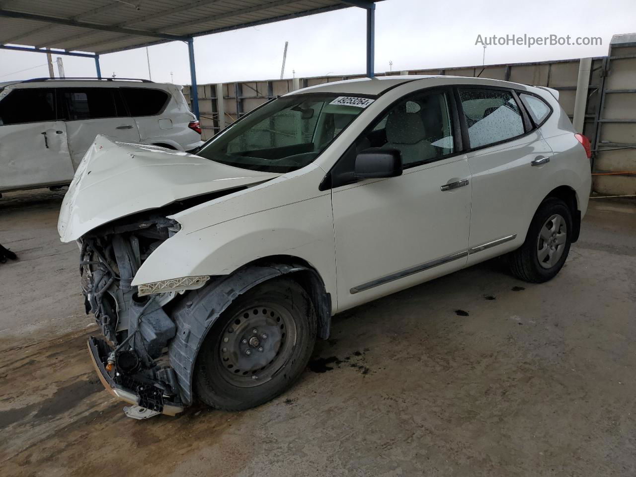 2012 Nissan Rogue S White vin: JN8AS5MT6CW292887