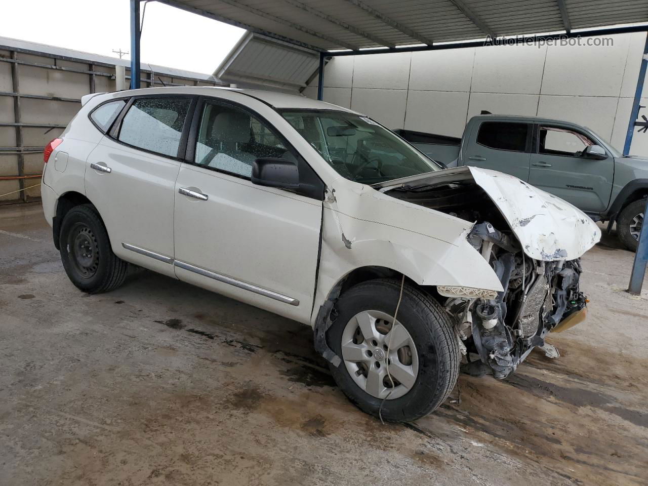 2012 Nissan Rogue S White vin: JN8AS5MT6CW292887