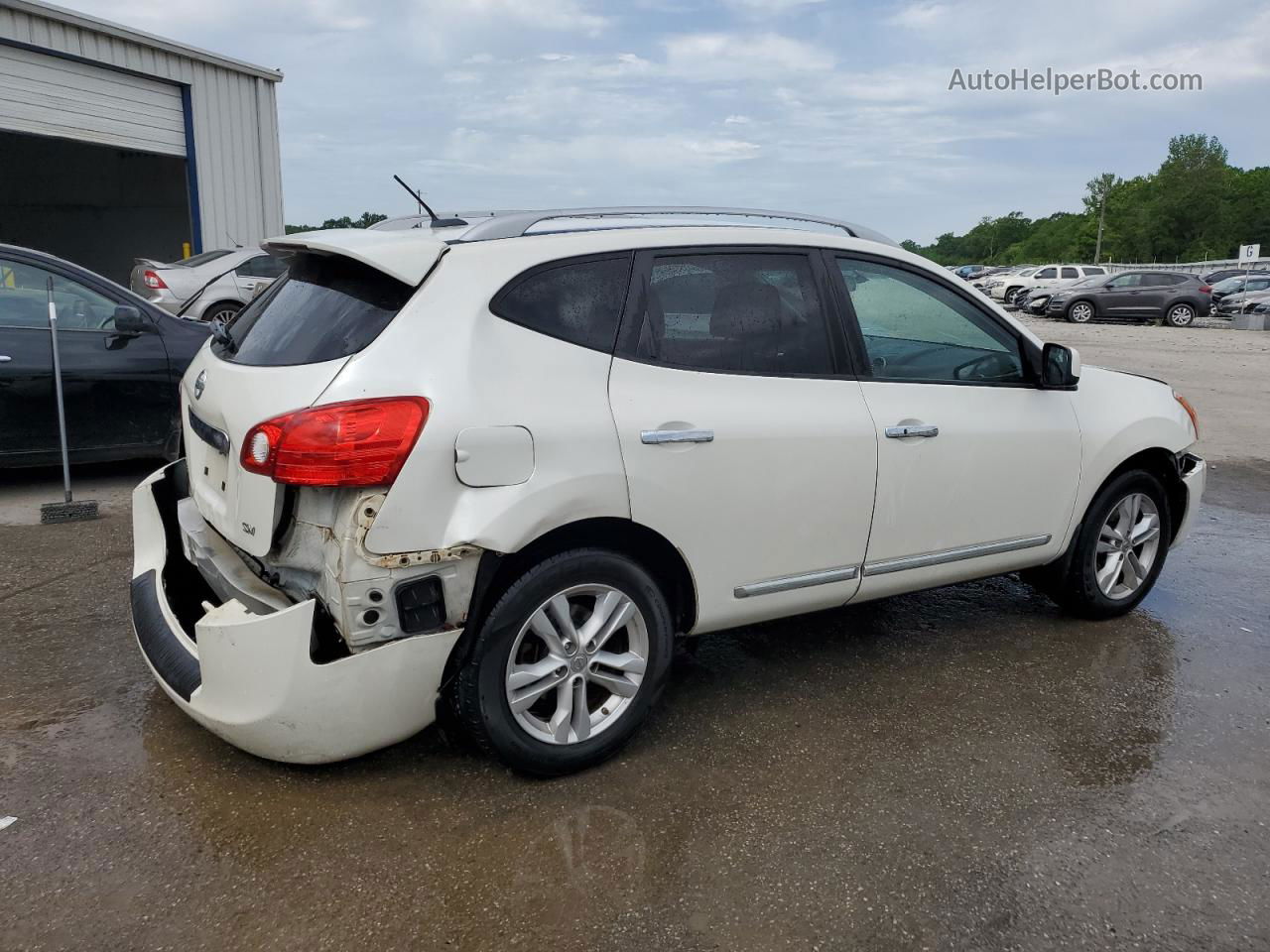 2012 Nissan Rogue S White vin: JN8AS5MT6CW294235