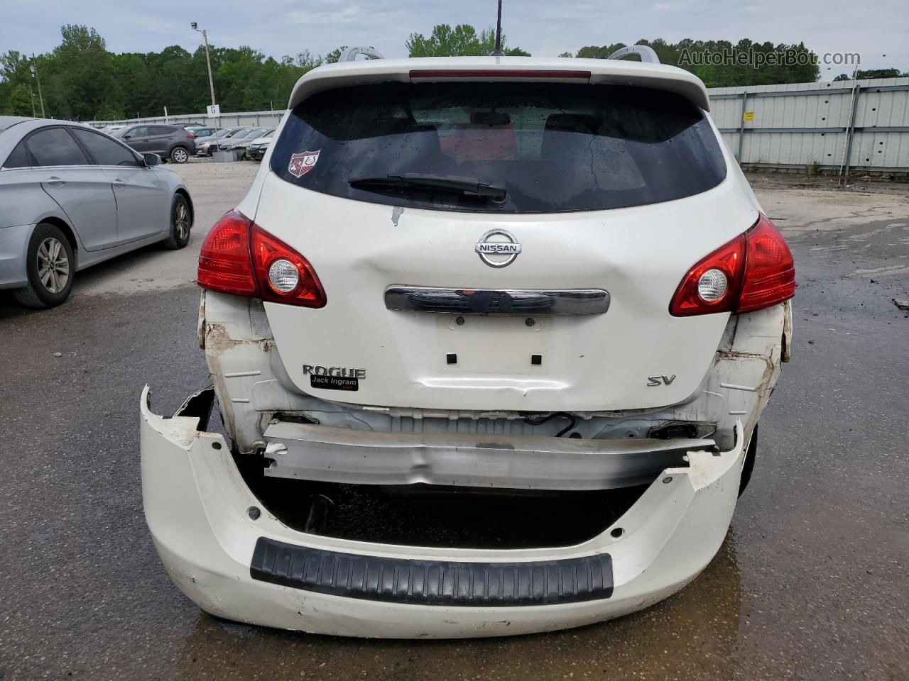 2012 Nissan Rogue S White vin: JN8AS5MT6CW294235