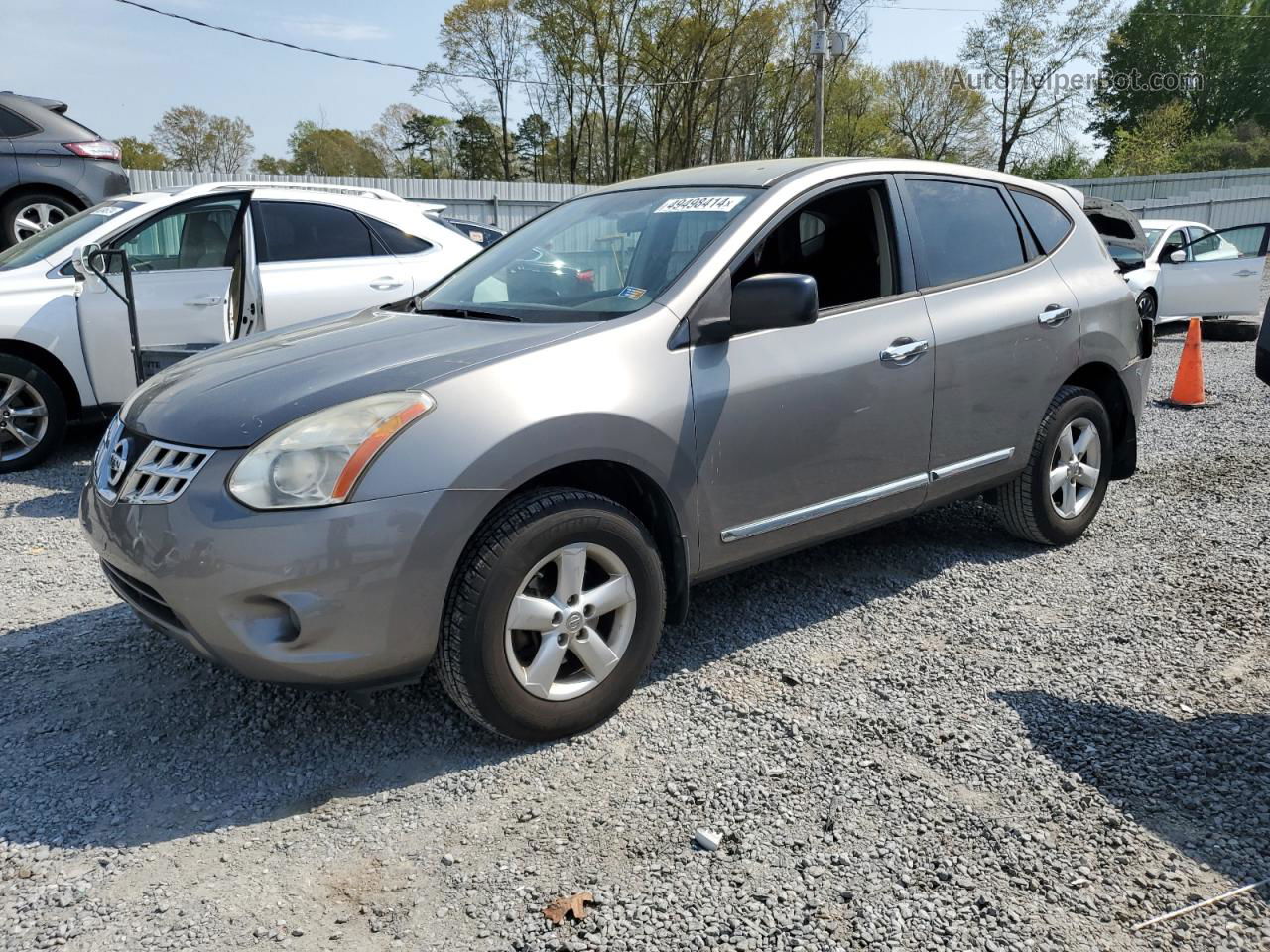 2012 Nissan Rogue S Gray vin: JN8AS5MT6CW296325