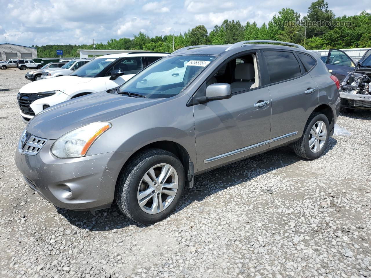 2012 Nissan Rogue S Silver vin: JN8AS5MT6CW296910