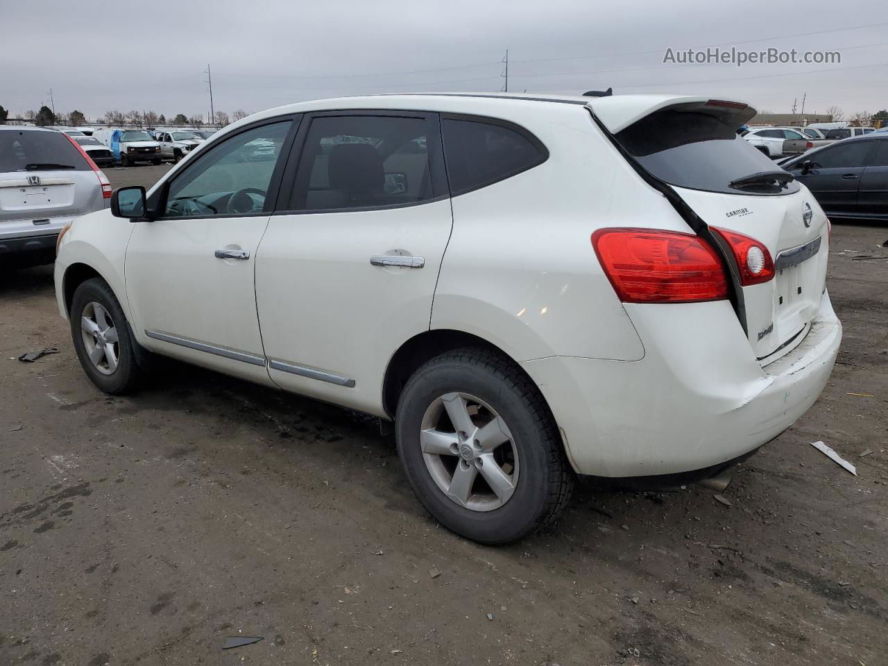 2012 Nissan Rogue S White vin: JN8AS5MT6CW297054