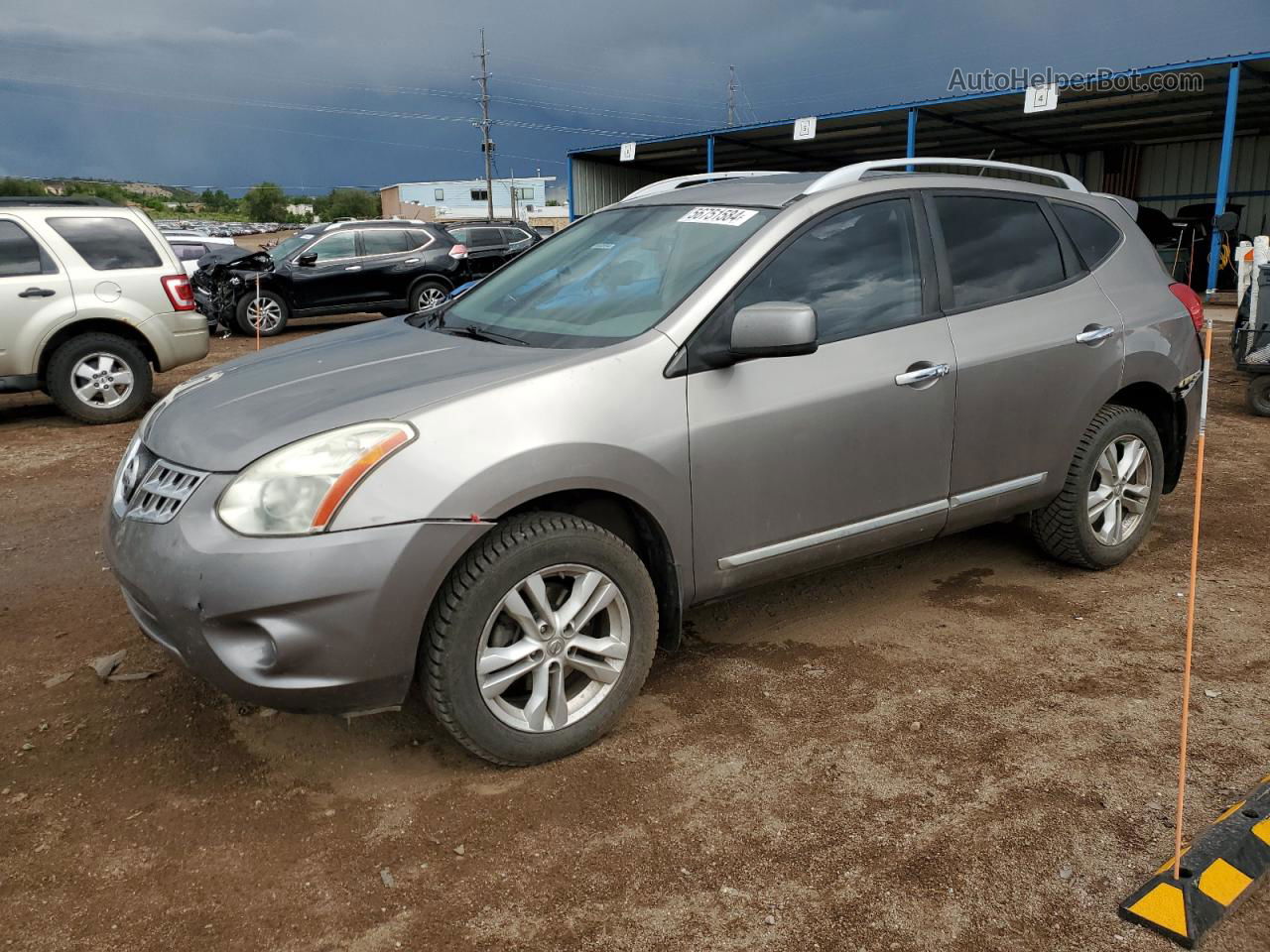 2012 Nissan Rogue S Gray vin: JN8AS5MT6CW601550