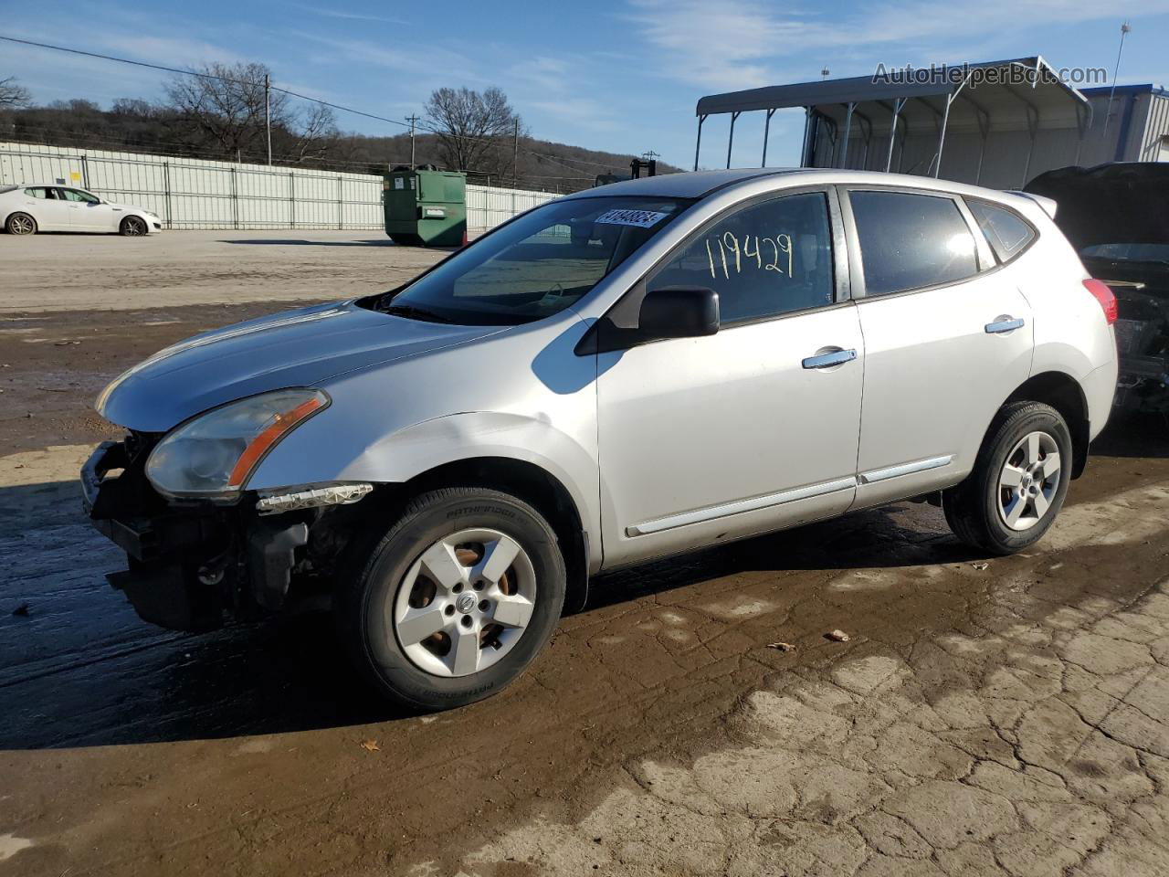 2012 Nissan Rogue S Silver vin: JN8AS5MT6CW605162