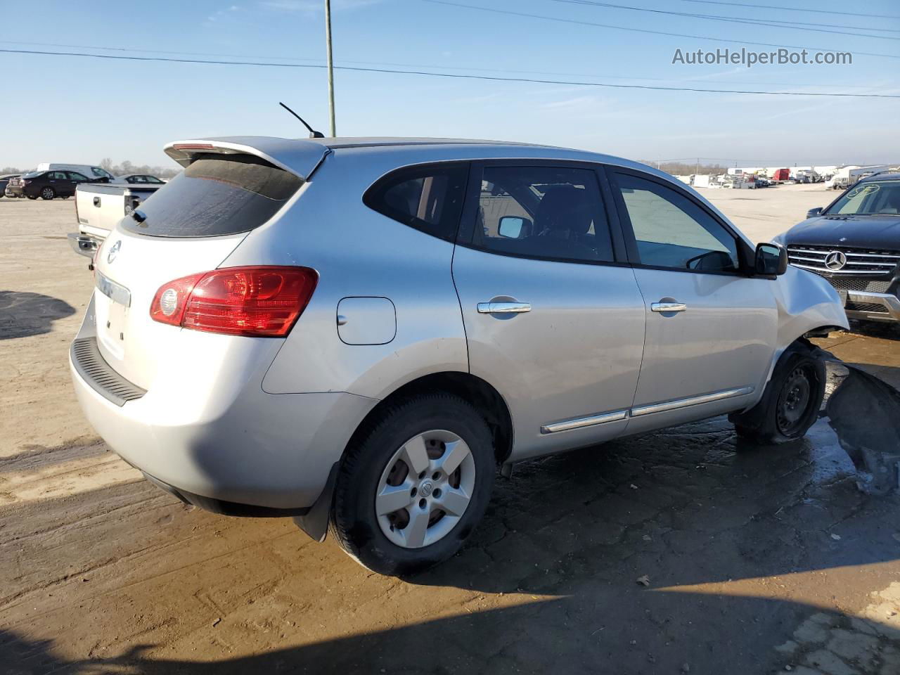 2012 Nissan Rogue S Silver vin: JN8AS5MT6CW605162