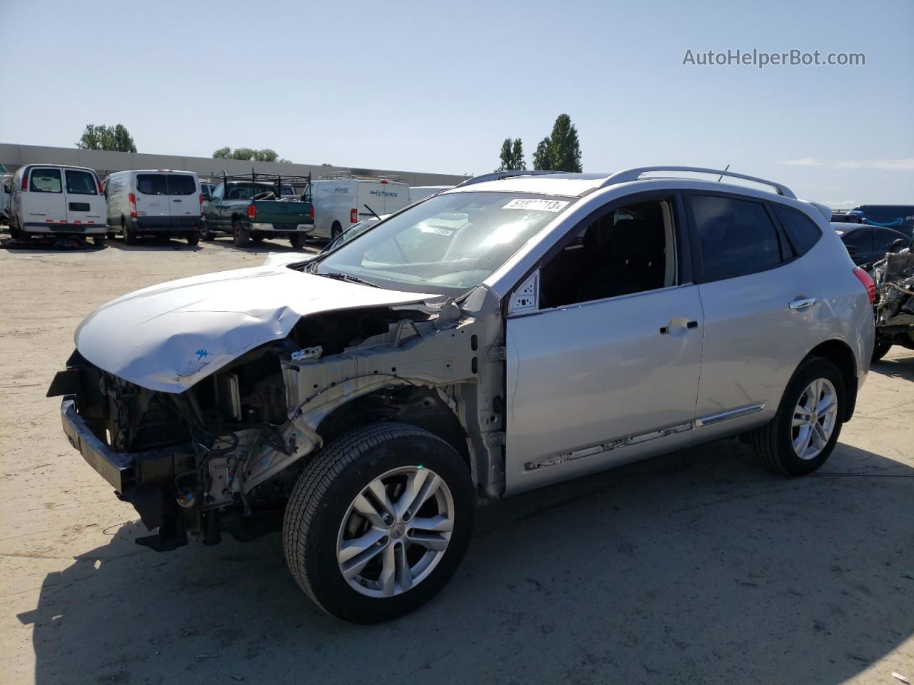 2012 Nissan Rogue S Silver vin: JN8AS5MT6CW608059