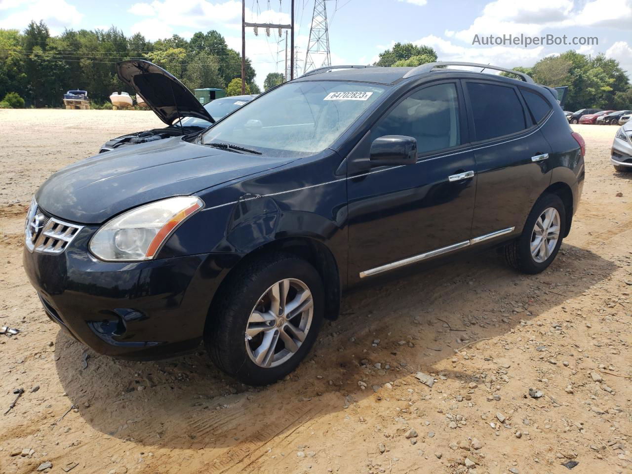 2012 Nissan Rogue S Black vin: JN8AS5MT6CW612726