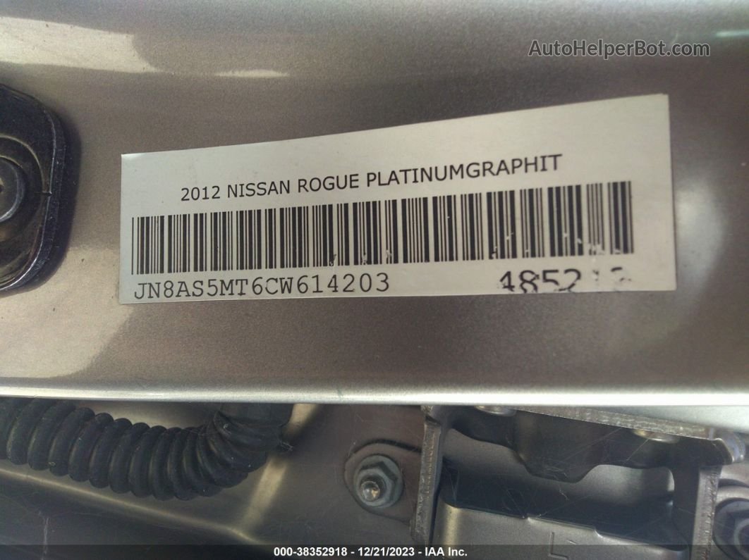 2012 Nissan Rogue Sv Brown vin: JN8AS5MT6CW614203