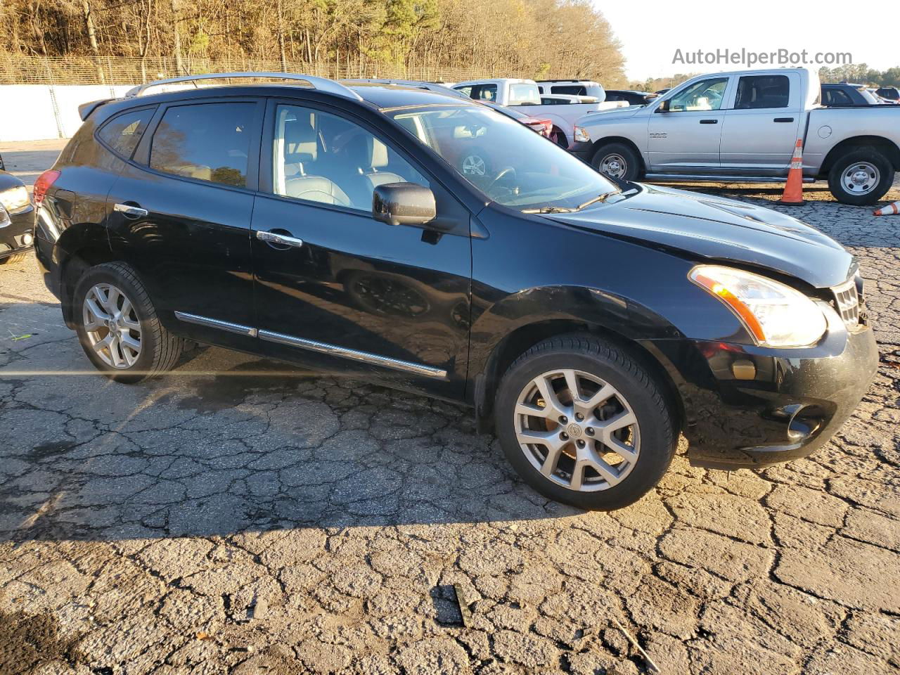 2012 Nissan Rogue S Black vin: JN8AS5MT7CW255184