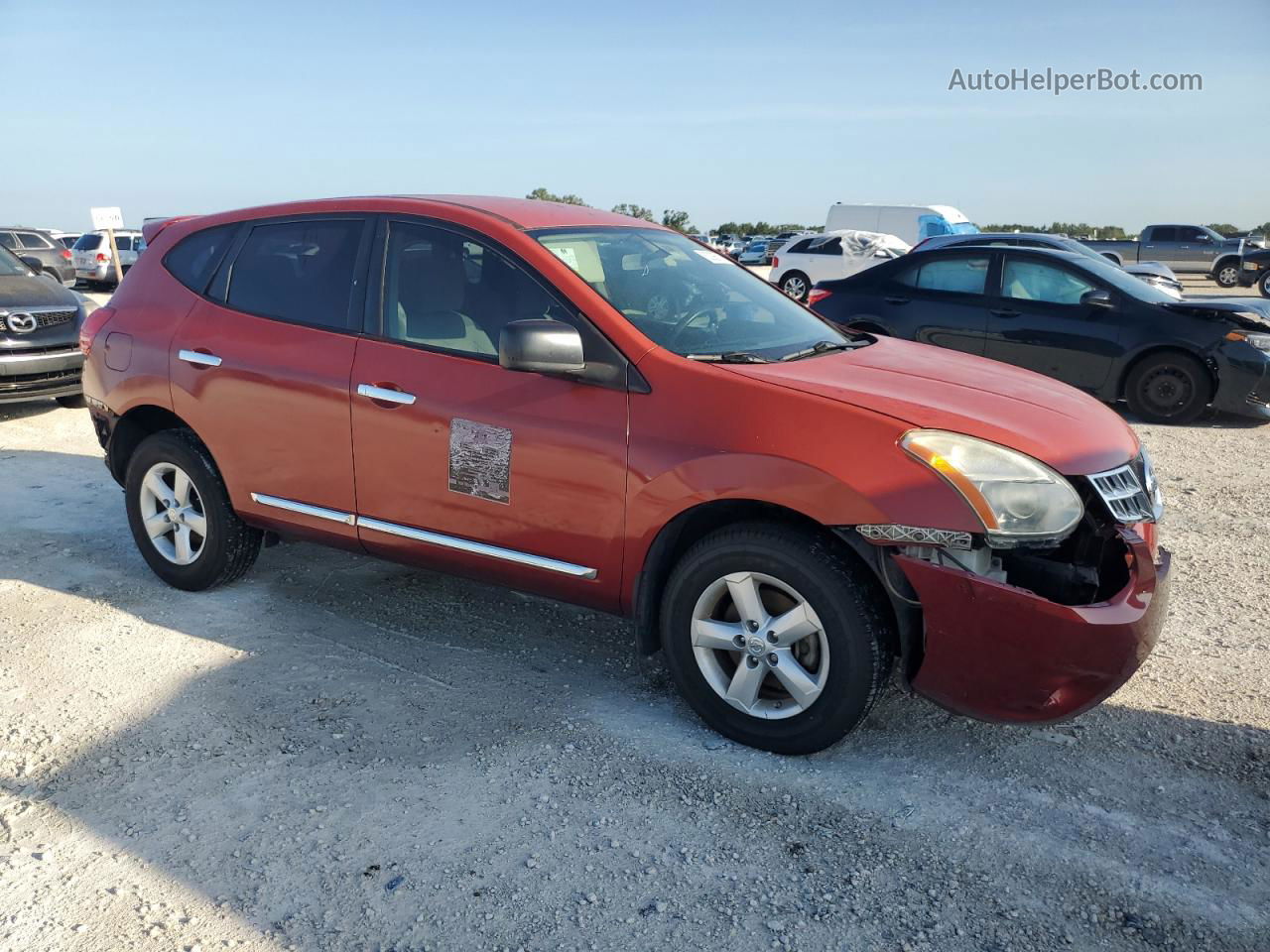 2012 Nissan Rogue S Бордовый vin: JN8AS5MT7CW260241