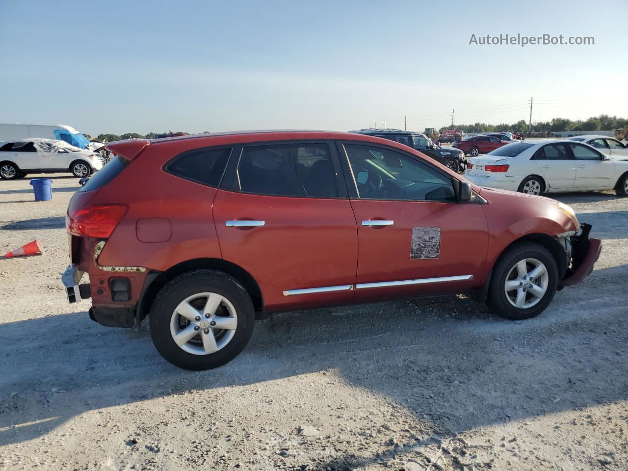 2012 Nissan Rogue S Бордовый vin: JN8AS5MT7CW260241