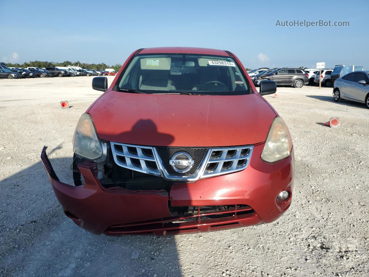 2012 Nissan Rogue S Бордовый vin: JN8AS5MT7CW260241