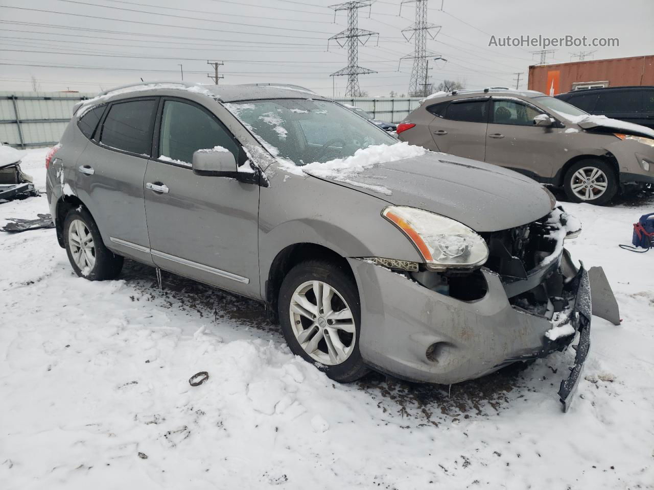 2012 Nissan Rogue S Gray vin: JN8AS5MT7CW290114