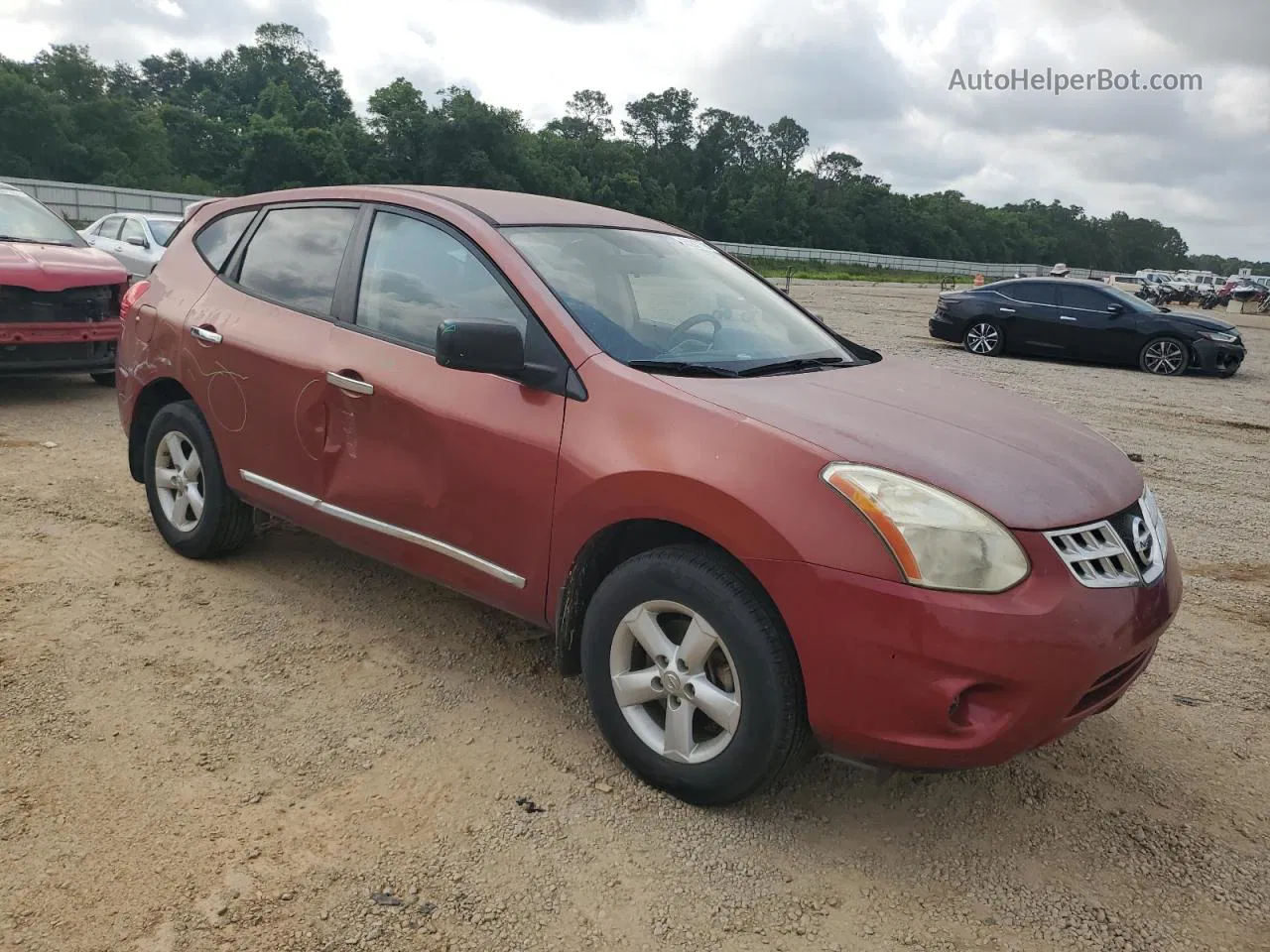 2012 Nissan Rogue S Burgundy vin: JN8AS5MT7CW299962