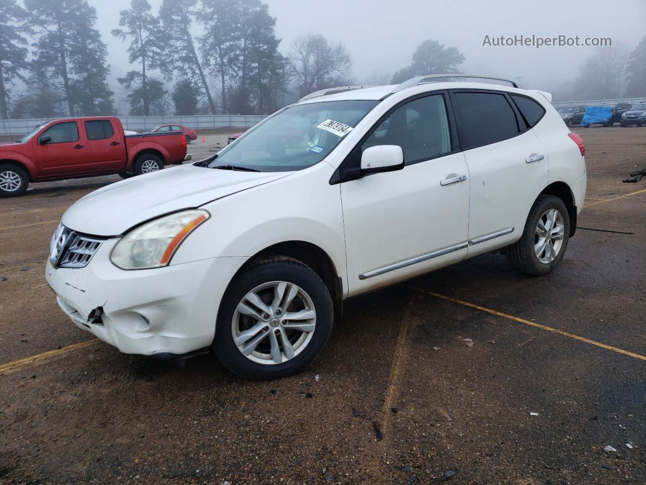 2012 Nissan Rogue S White vin: JN8AS5MT7CW300771