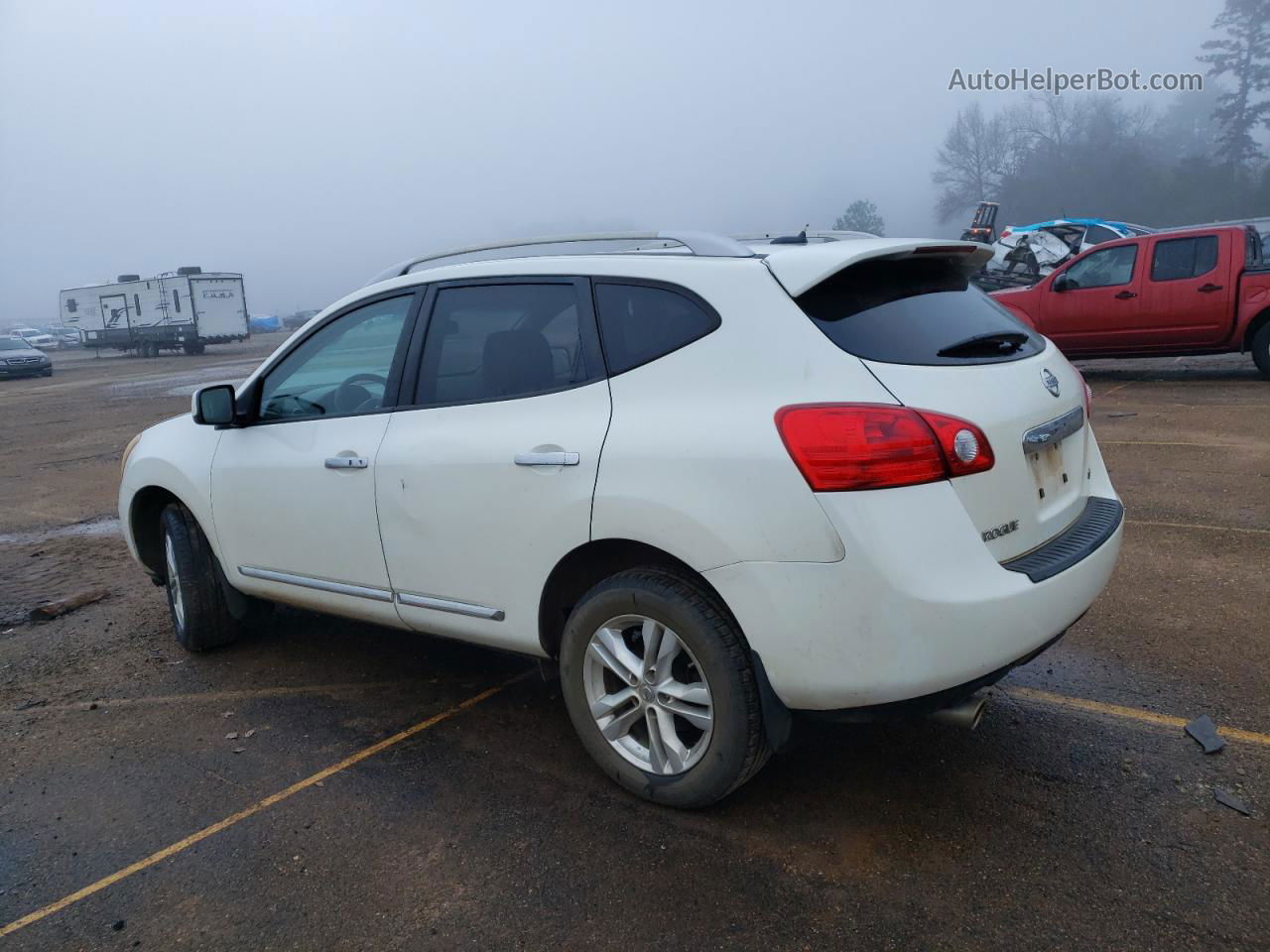 2012 Nissan Rogue S White vin: JN8AS5MT7CW300771