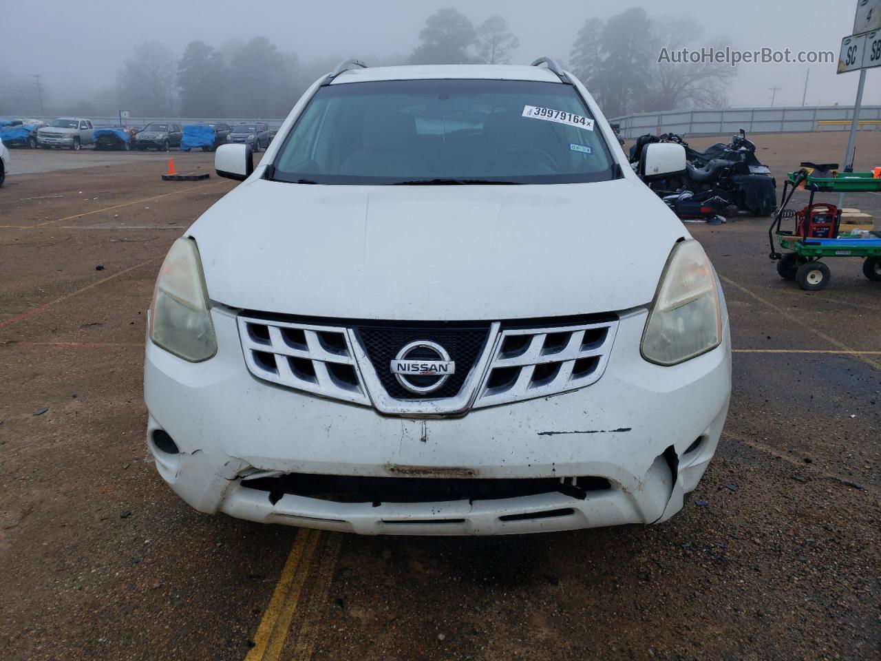 2012 Nissan Rogue S White vin: JN8AS5MT7CW300771