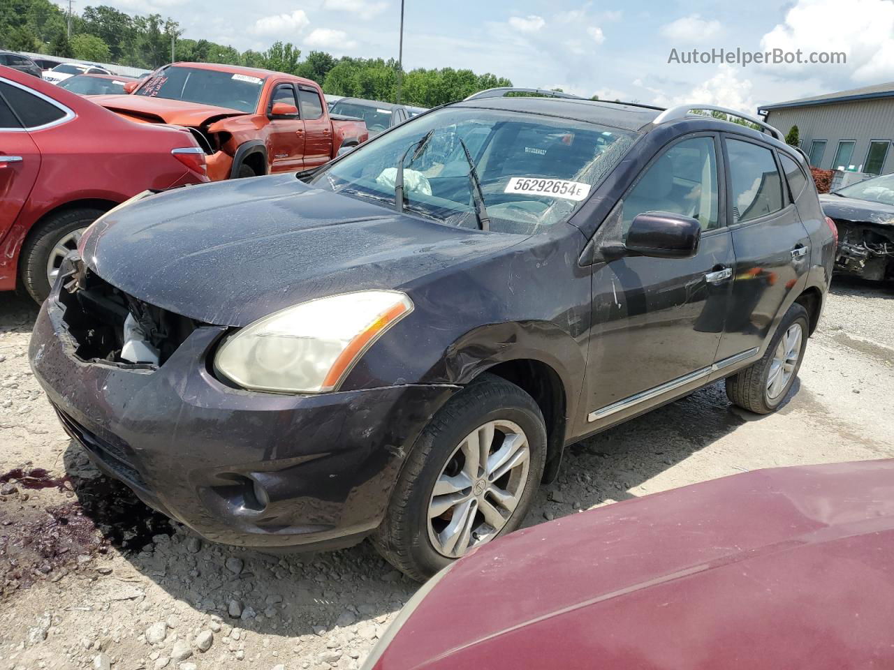 2012 Nissan Rogue S Purple vin: JN8AS5MT8CW266601