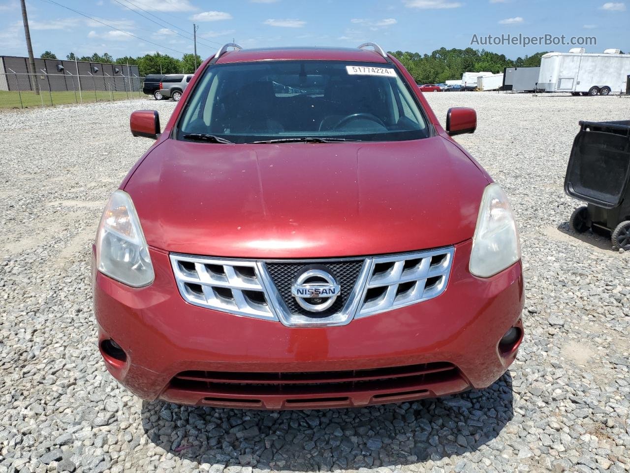 2012 Nissan Rogue S Red vin: JN8AS5MT8CW279719