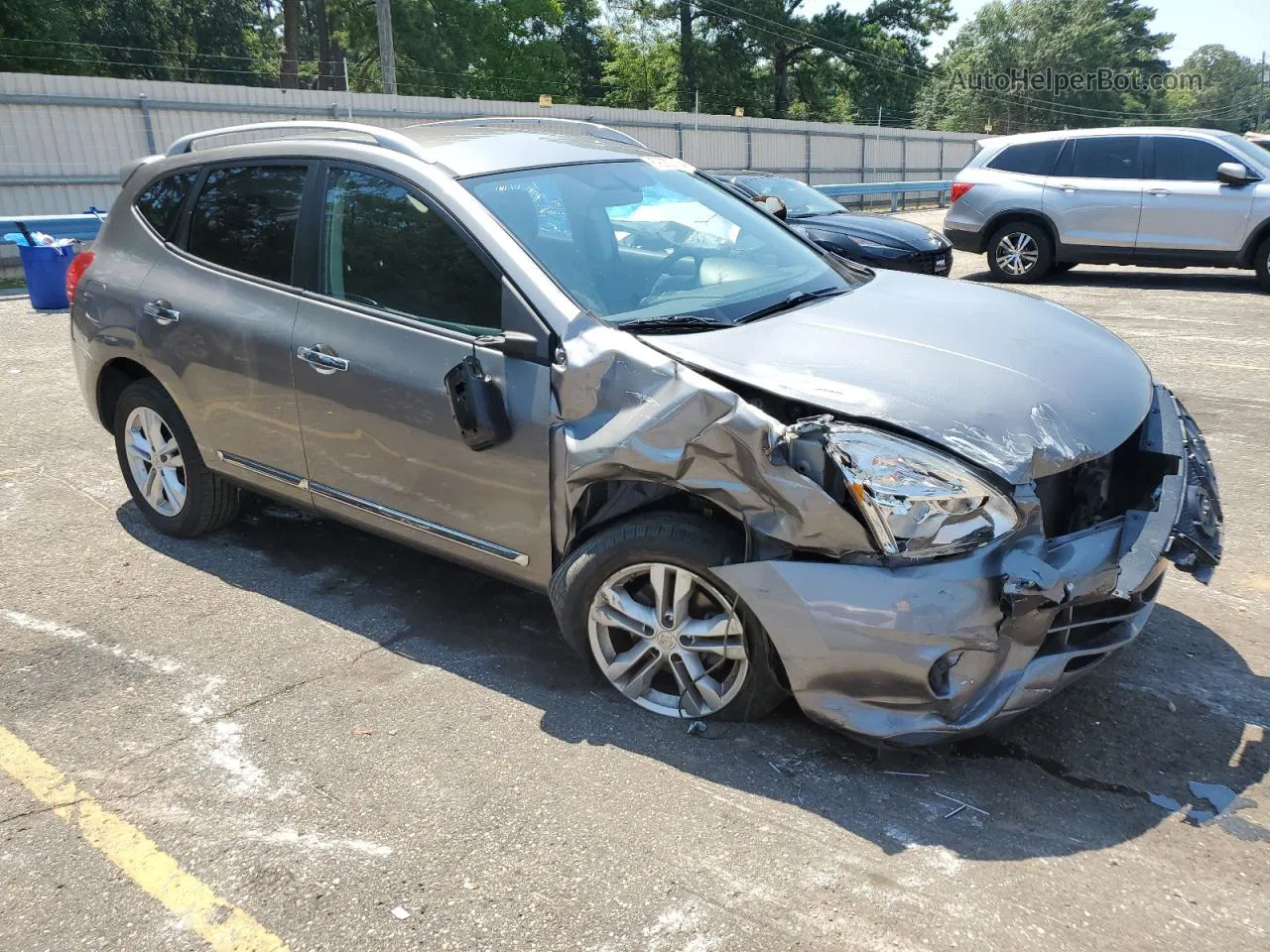 2012 Nissan Rogue S Серый vin: JN8AS5MT8CW290235