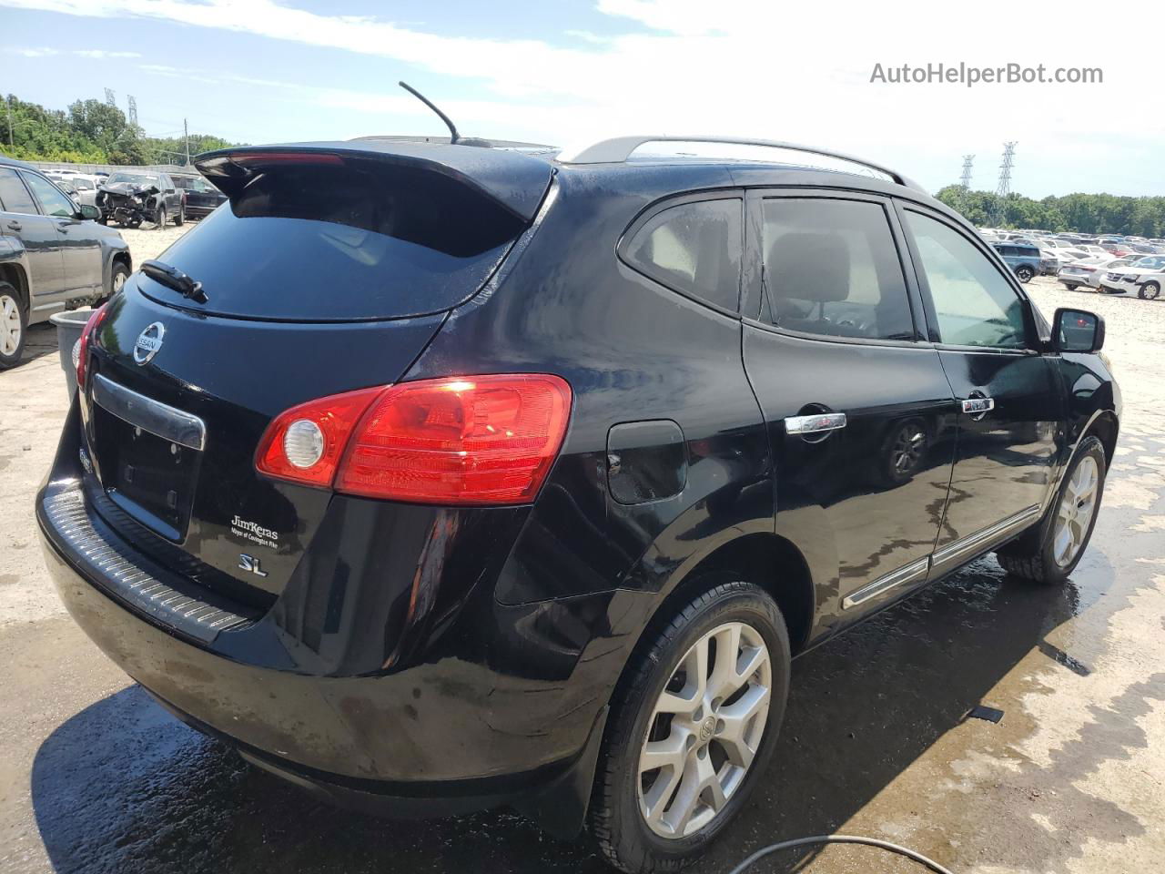 2012 Nissan Rogue S Черный vin: JN8AS5MT8CW290669