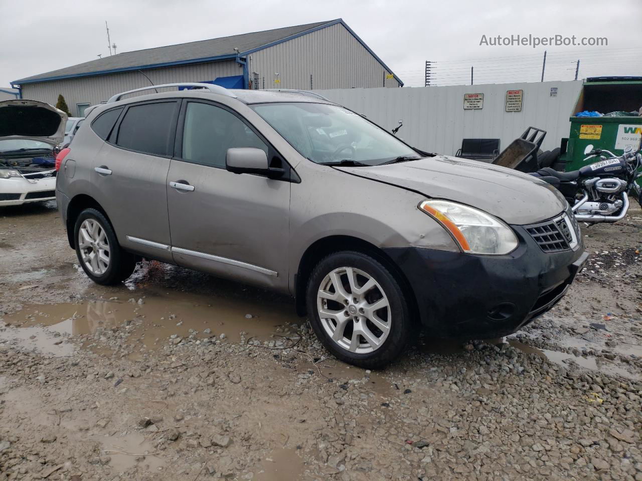 2012 Nissan Rogue S Серый vin: JN8AS5MT8CW291224